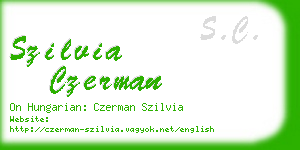 szilvia czerman business card